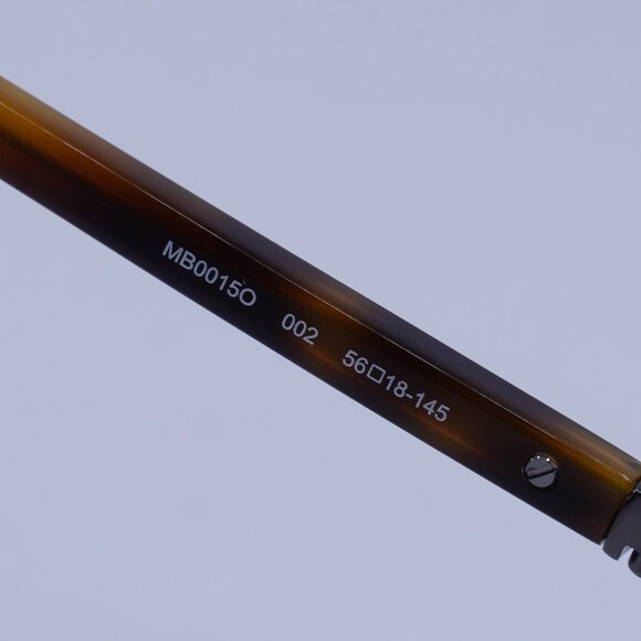 Montblanc MB0015O 002 Eyeglasses Ruthenium/Havana 56mm Rectangle Frame - Picture 8 of 9